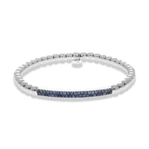 Hulchi Belluni ‘Tresore’ Blue Sapphire Bar Stretch Bracelet (21348bl)