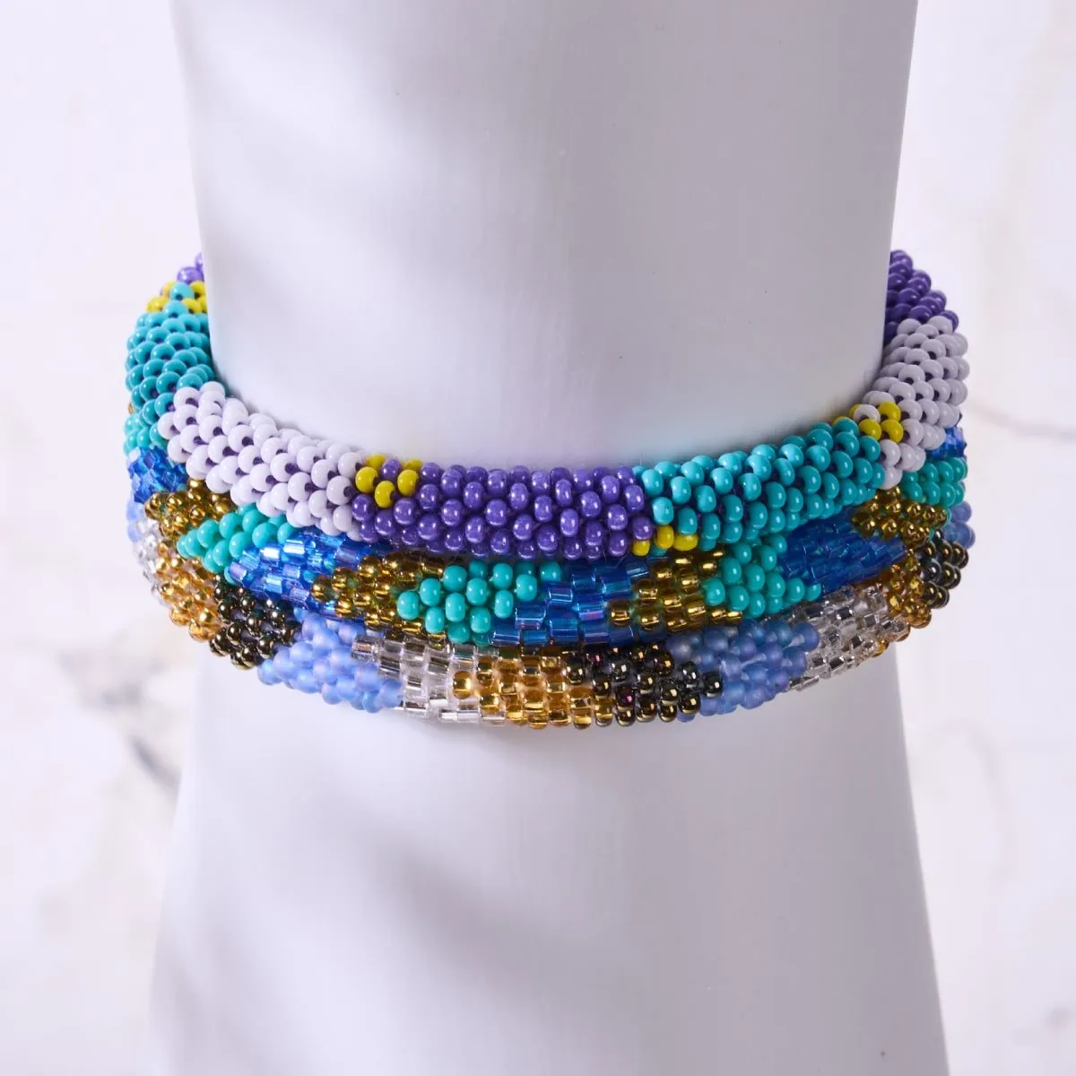 Ice Queen | Himalayan Glass Bead Bracelet