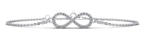 Illustrious Infinity Diamond Adjustable Diamond Bracelet with 0.27 ct.(finished) 1.1mm, 1.2mm