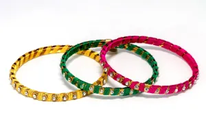 Indian Pakistani Mulit Colored Gold Bracelets