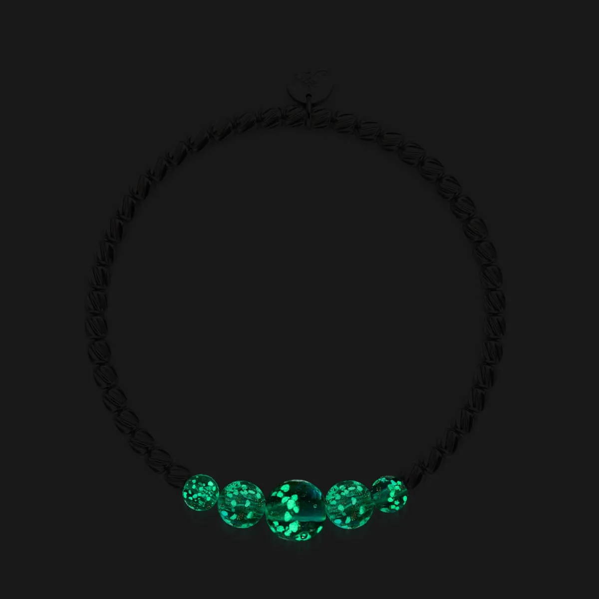 Indigo | Silver | Firefly Glass Cascade Bracelet