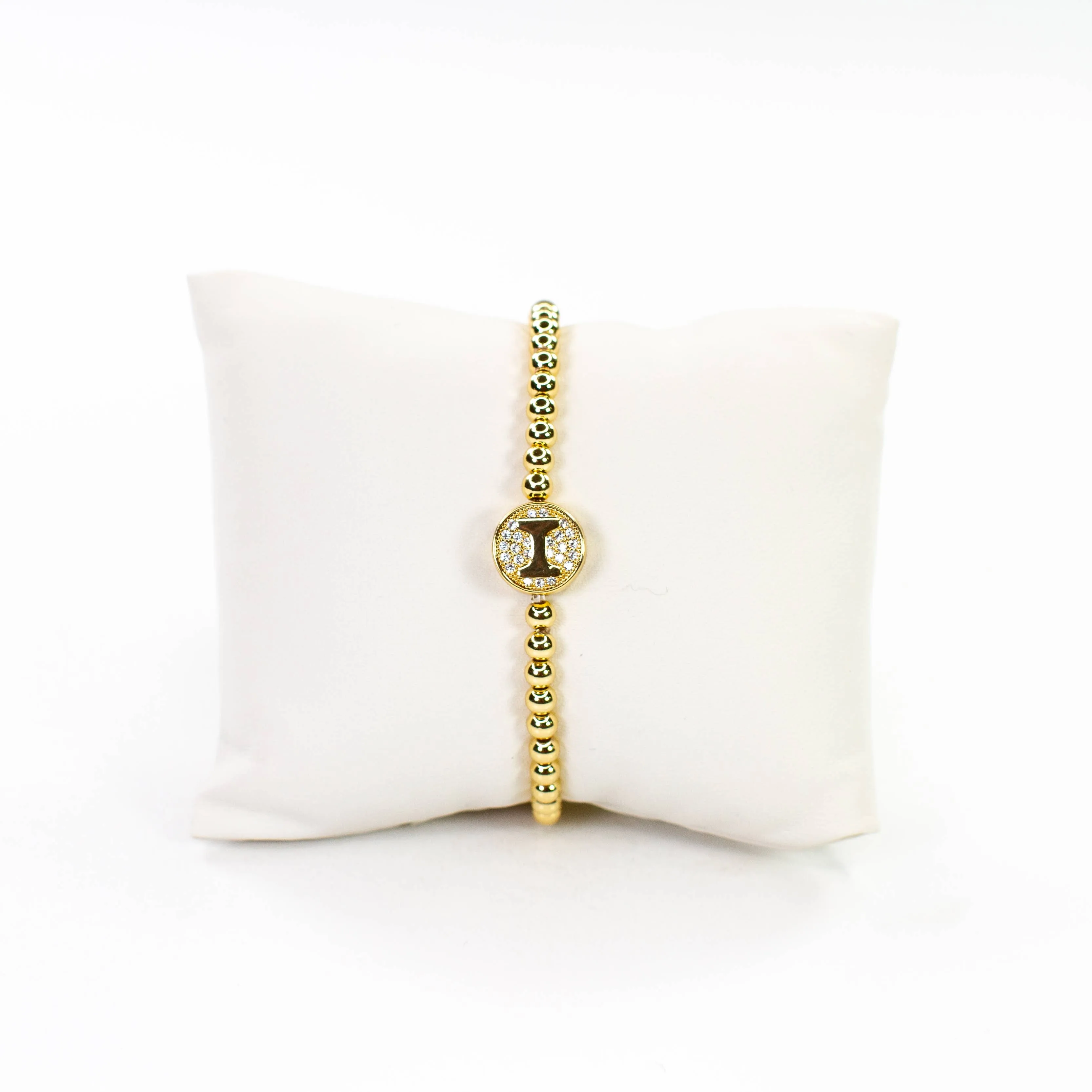 Initial Simulated Diamond Bracelet: J