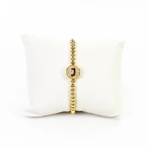 Initial Simulated Diamond Bracelet: J