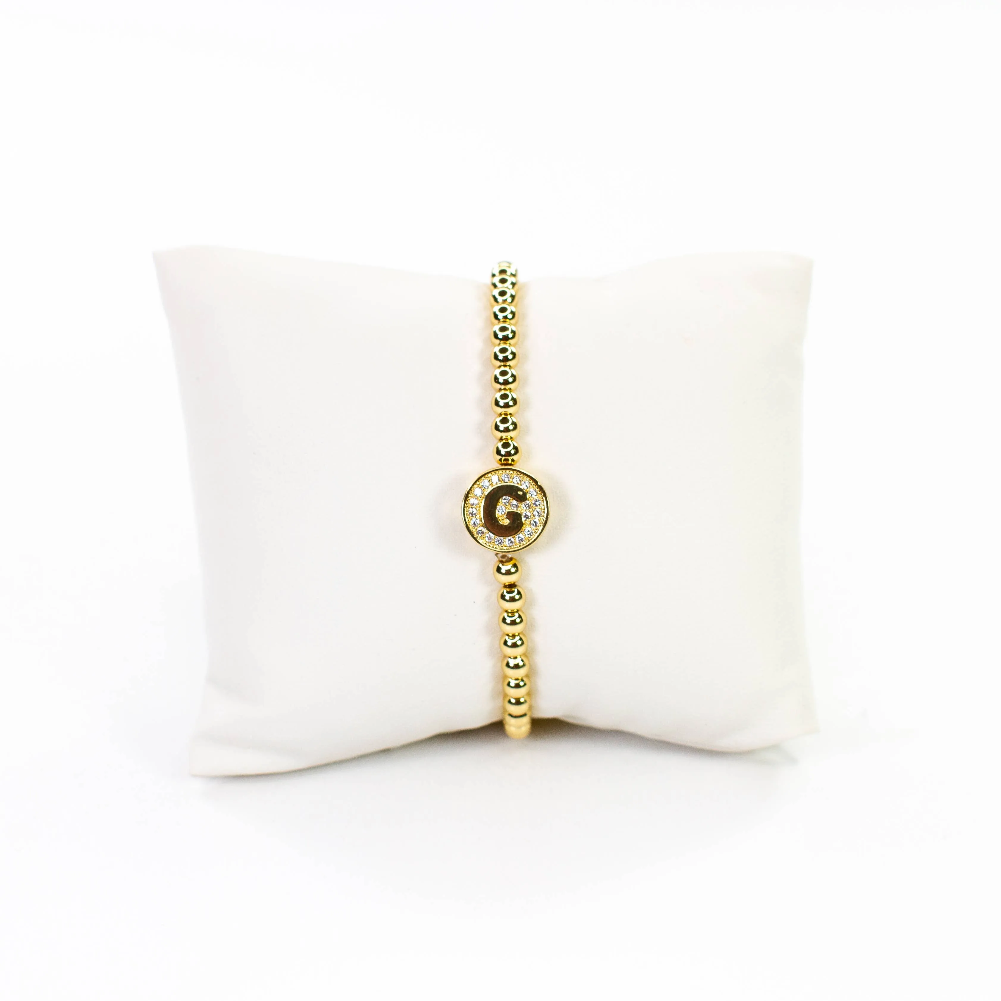Initial Simulated Diamond Bracelet: J