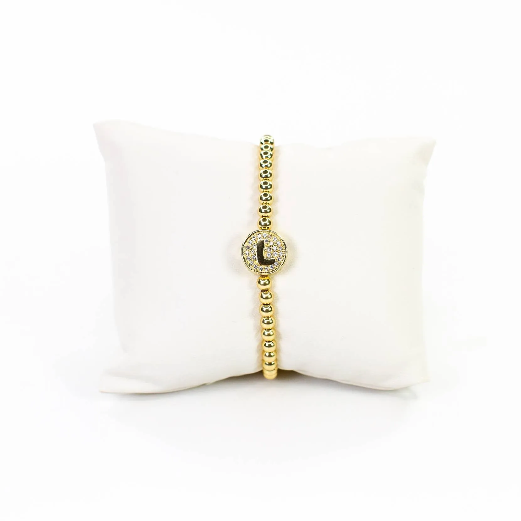 Initial Simulated Diamond Bracelet: J