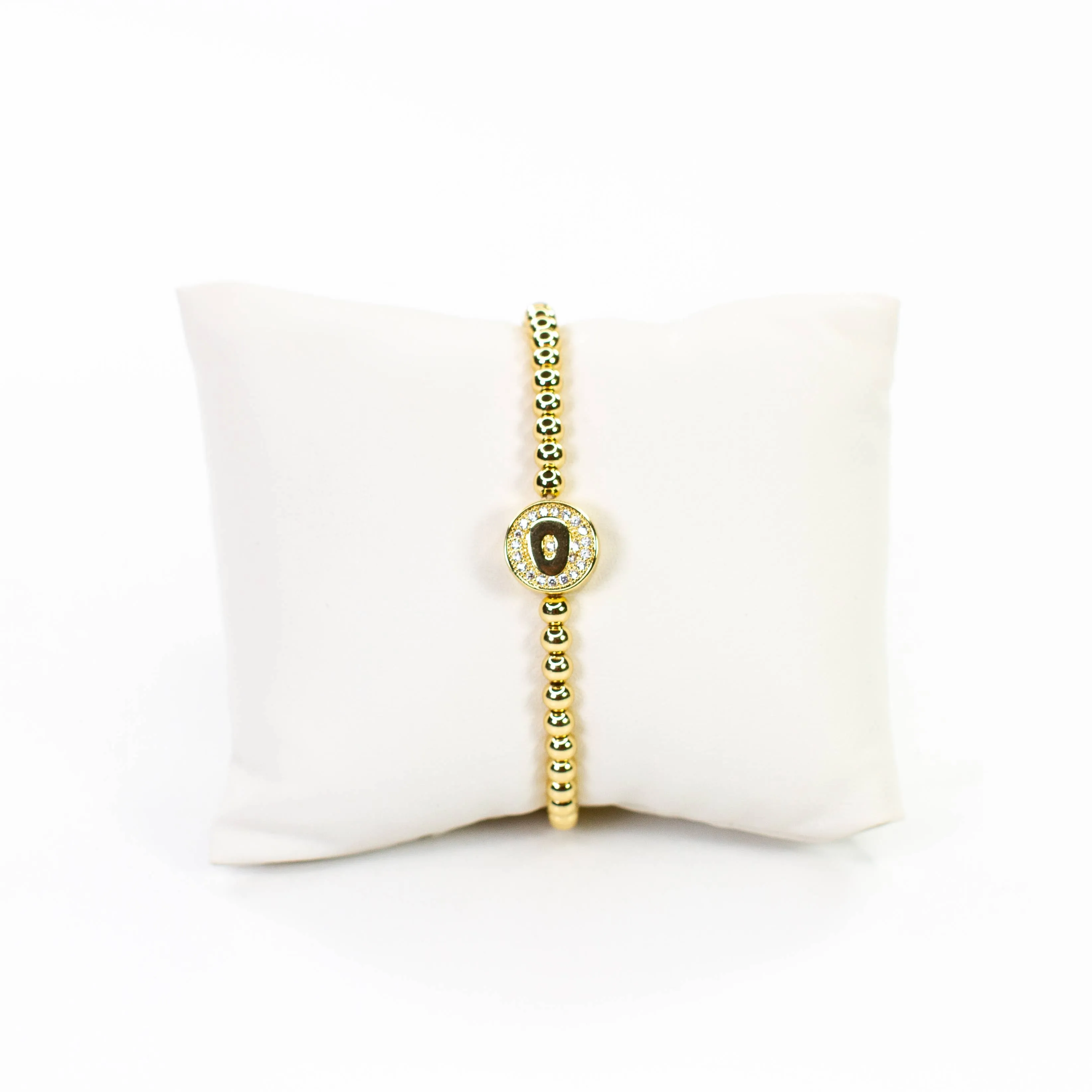 Initial Simulated Diamond Bracelet: J