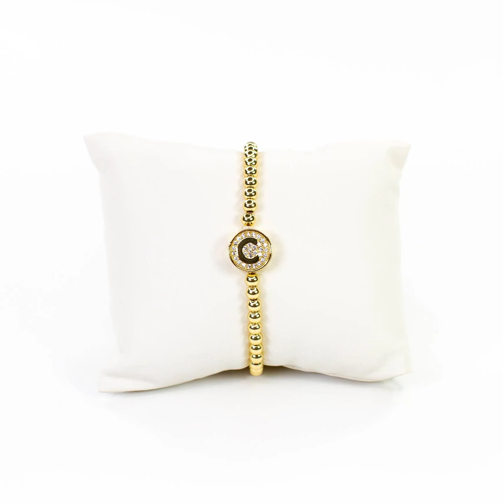 Initial Simulated Diamond Bracelet: J