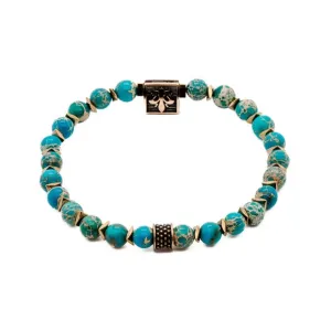 Inner Peace Blue Beaded Men's Bracelet