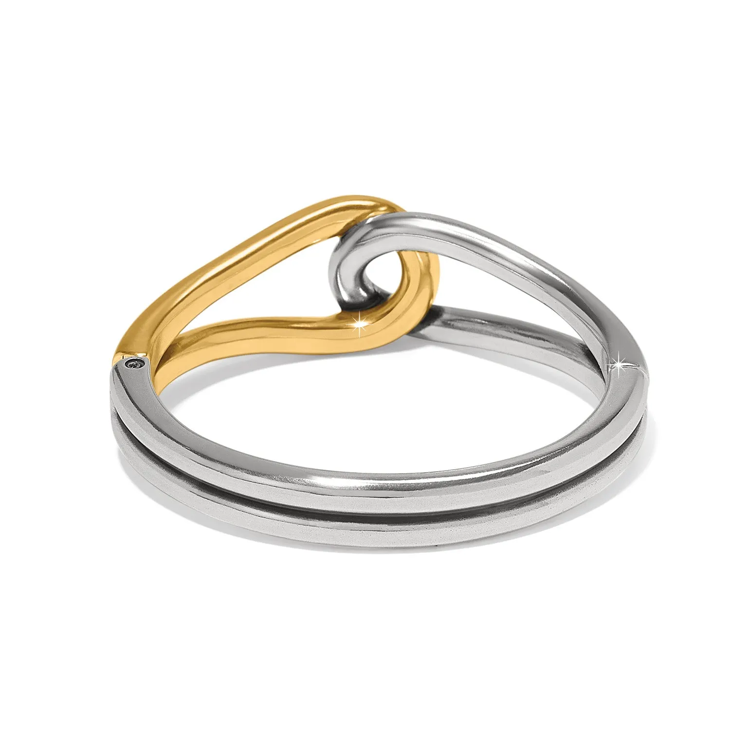 Interlok Curve Two Tone Hinge Bangle - JF0256