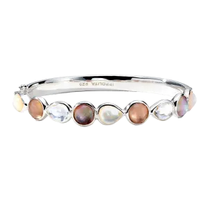 IPPOLITA Rock Candy Stone Row Hinged Bangle in Sabbia