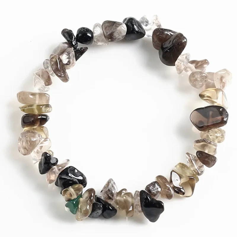 Irregular Natural Gem Stone Bracelet Stretch Chip Beads