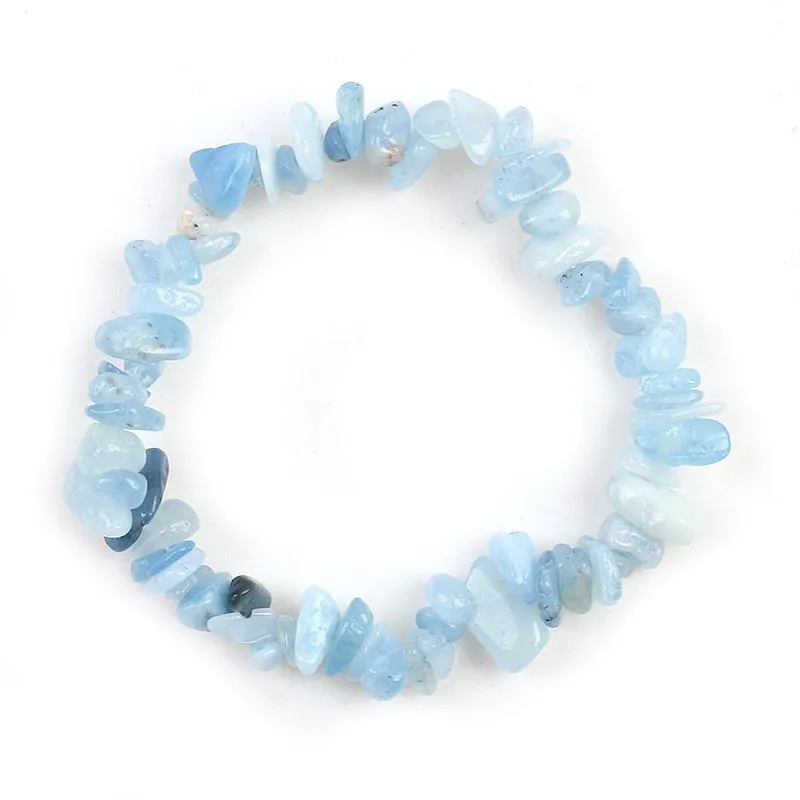 Irregular Natural Gem Stone Bracelet Stretch Chip Beads
