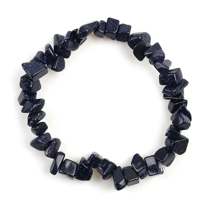 Irregular Natural Gem Stone Bracelet Stretch Chip Beads