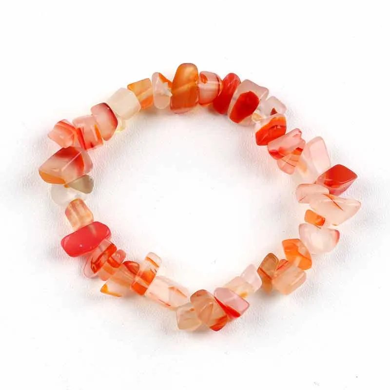 Irregular Natural Gem Stone Bracelet Stretch Chip Beads