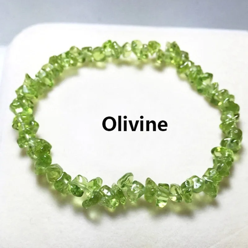 Irregular Natural Gem Stone Bracelet Stretch Chip Beads