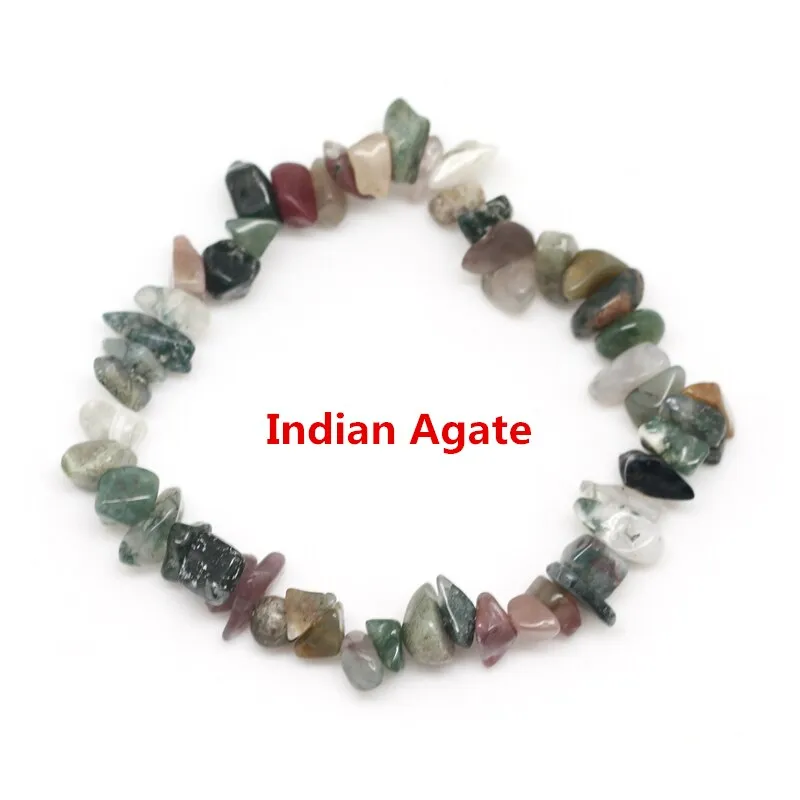 Irregular Natural Gem Stone Bracelet Stretch Chip Beads