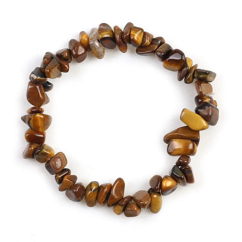 Irregular Natural Gem Stone Bracelet Stretch Chip Beads