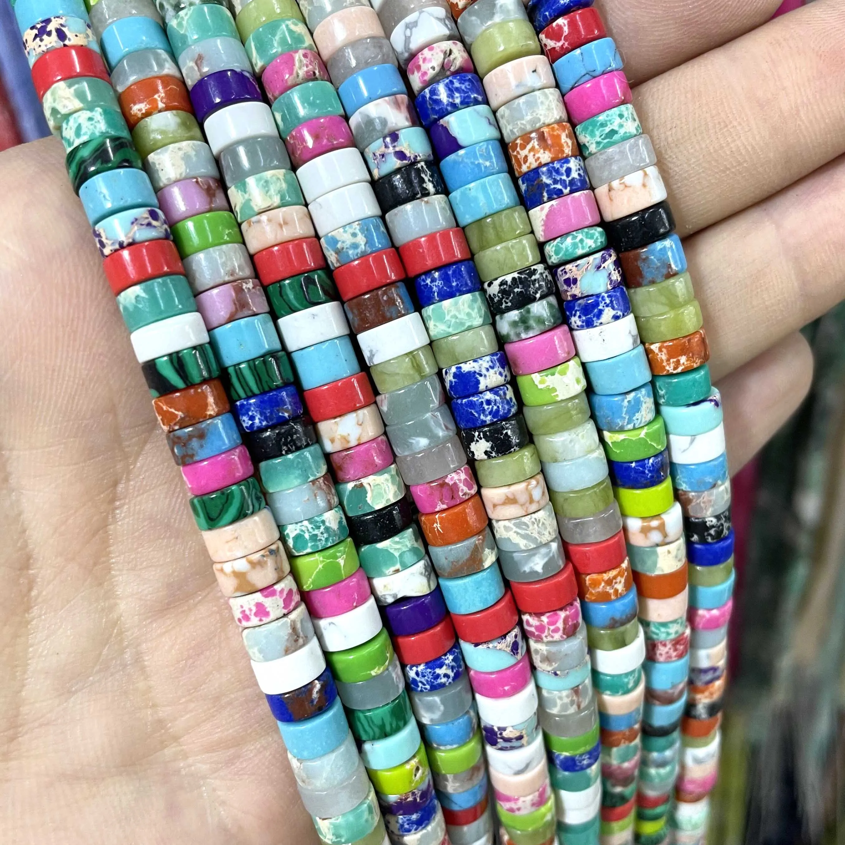 Jades Amazonite Stone Spacer Loose Beads