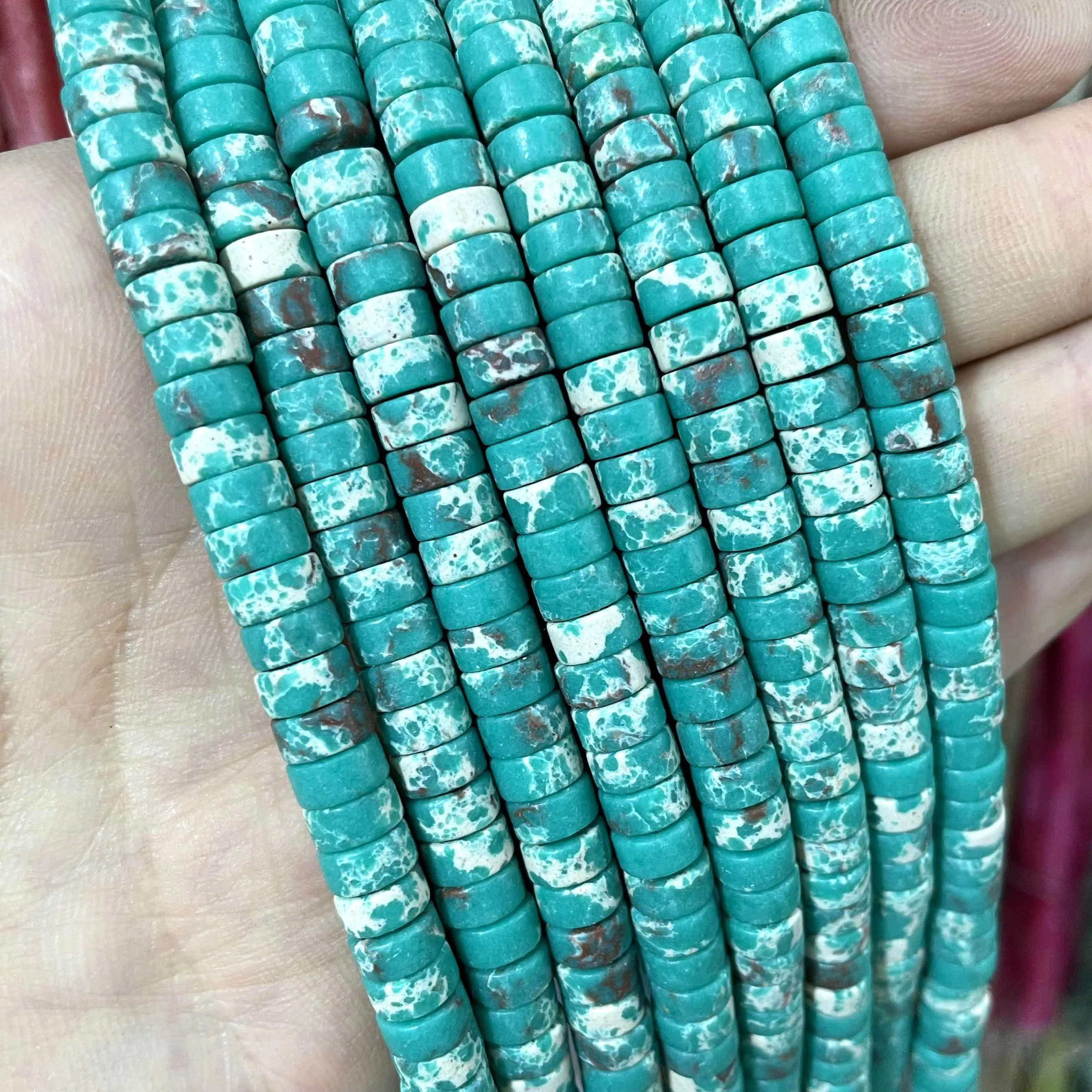 Jades Amazonite Stone Spacer Loose Beads