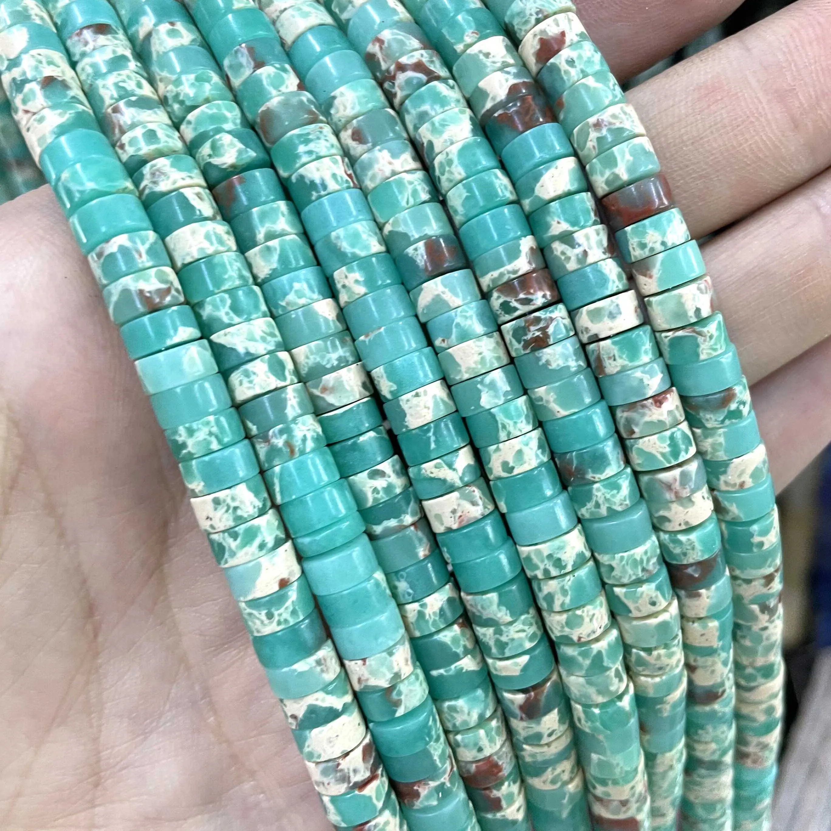 Jades Amazonite Stone Spacer Loose Beads
