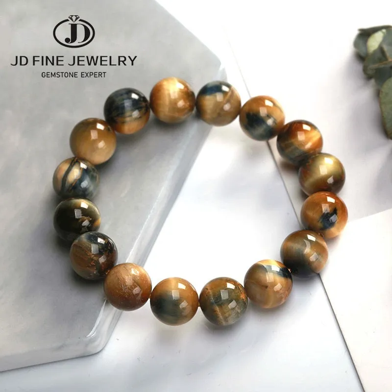 JD High Quality Blue Tiger Eye Buddha Bracelets