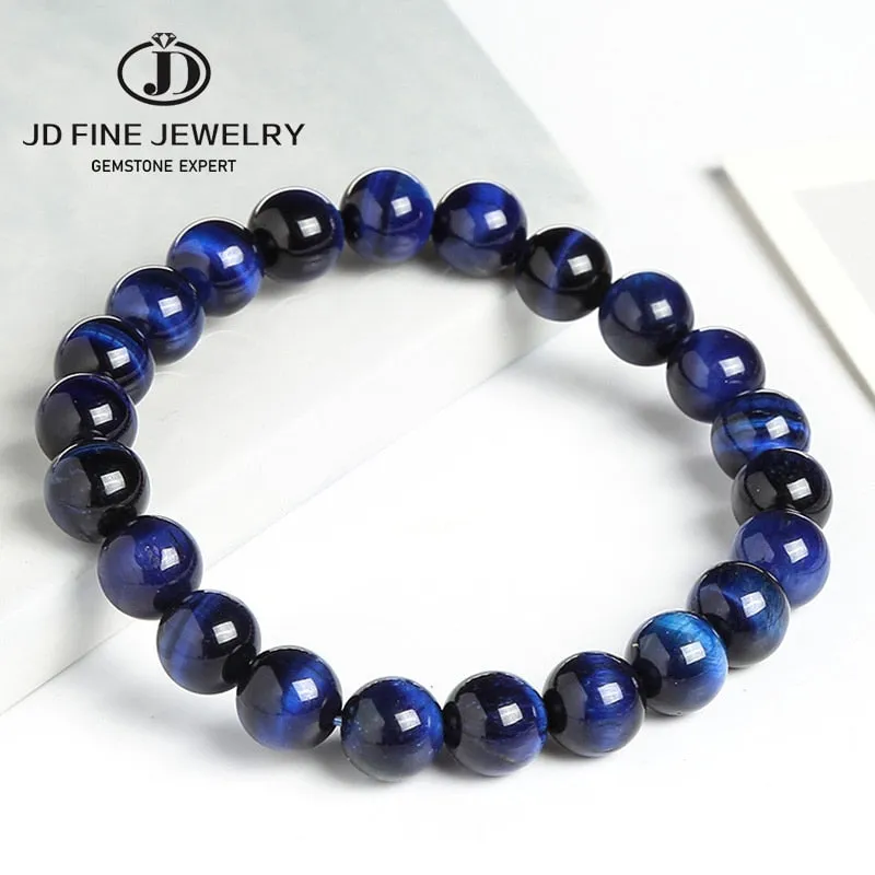 JD High Quality Blue Tiger Eye Buddha Bracelets