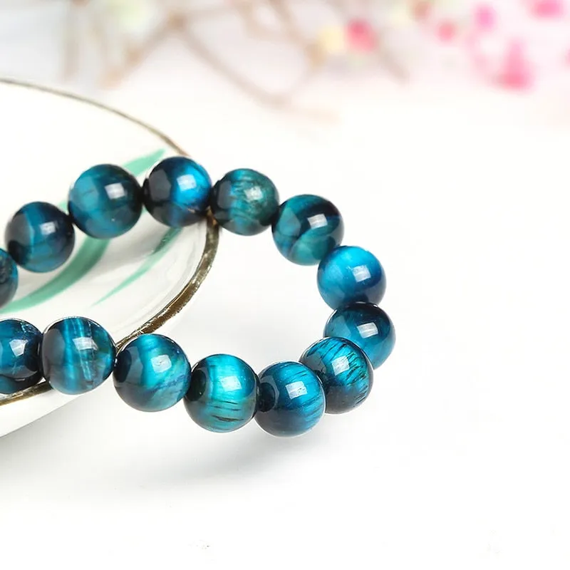 JD High Quality Blue Tiger Eye Buddha Bracelets