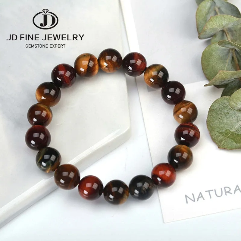 JD High Quality Blue Tiger Eye Buddha Bracelets