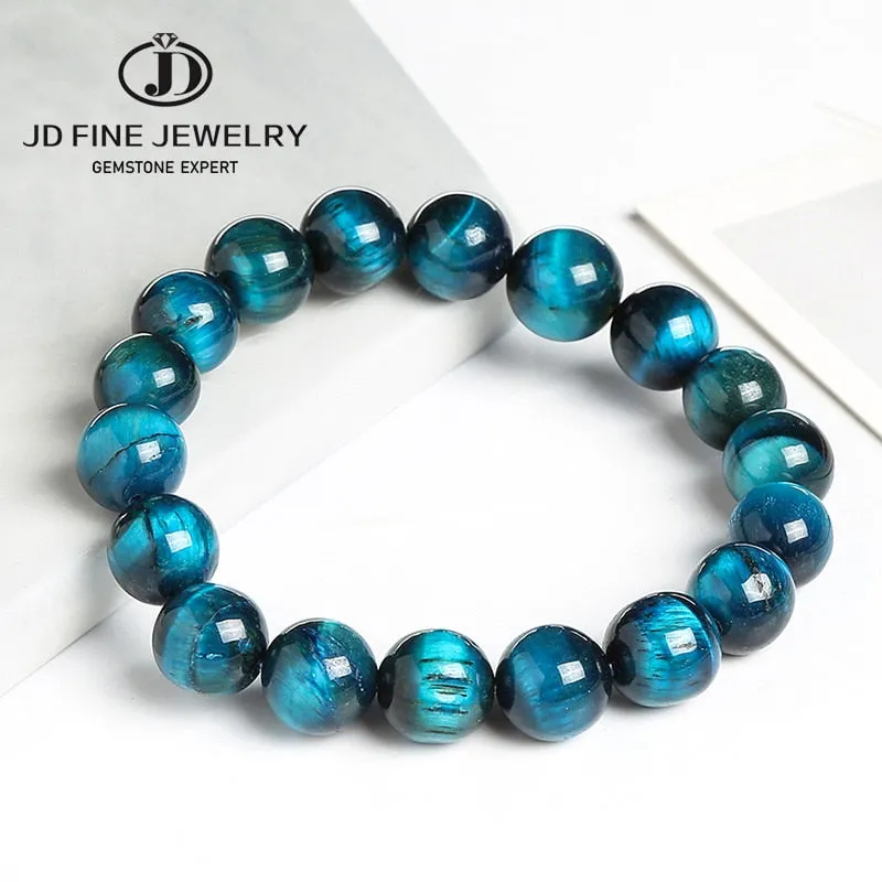 JD High Quality Blue Tiger Eye Buddha Bracelets
