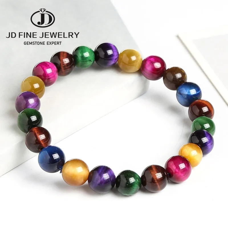 JD High Quality Blue Tiger Eye Buddha Bracelets