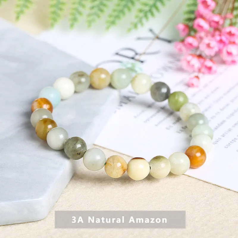 JD Natural Dark Garnet Bead Bracelets Women