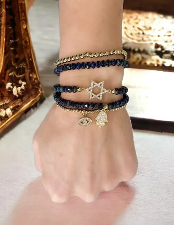 Jewish Star Stack of Bracelets