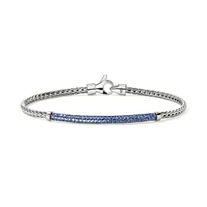John Hardy Essentials Sterling Silver Bracelet with Blue Sapphire