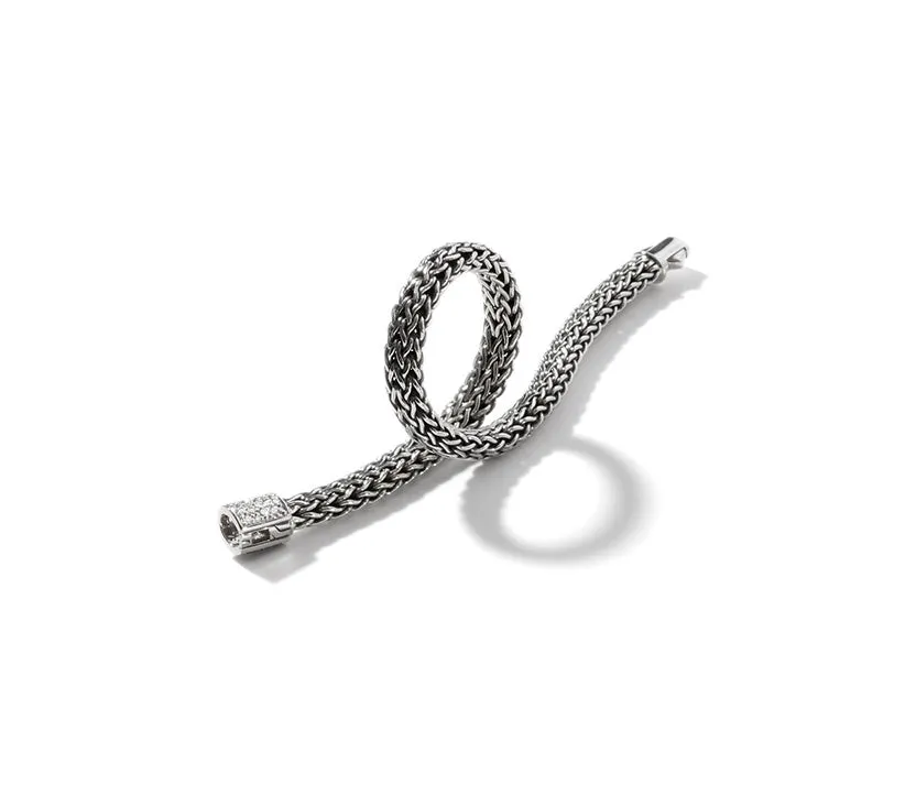 John Hardy Reversible Bracelet with Black Sapphire and Diamonds
