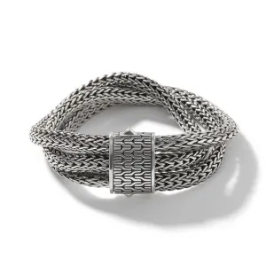 John Hardy Silver Tiga Triple Row Bracelet