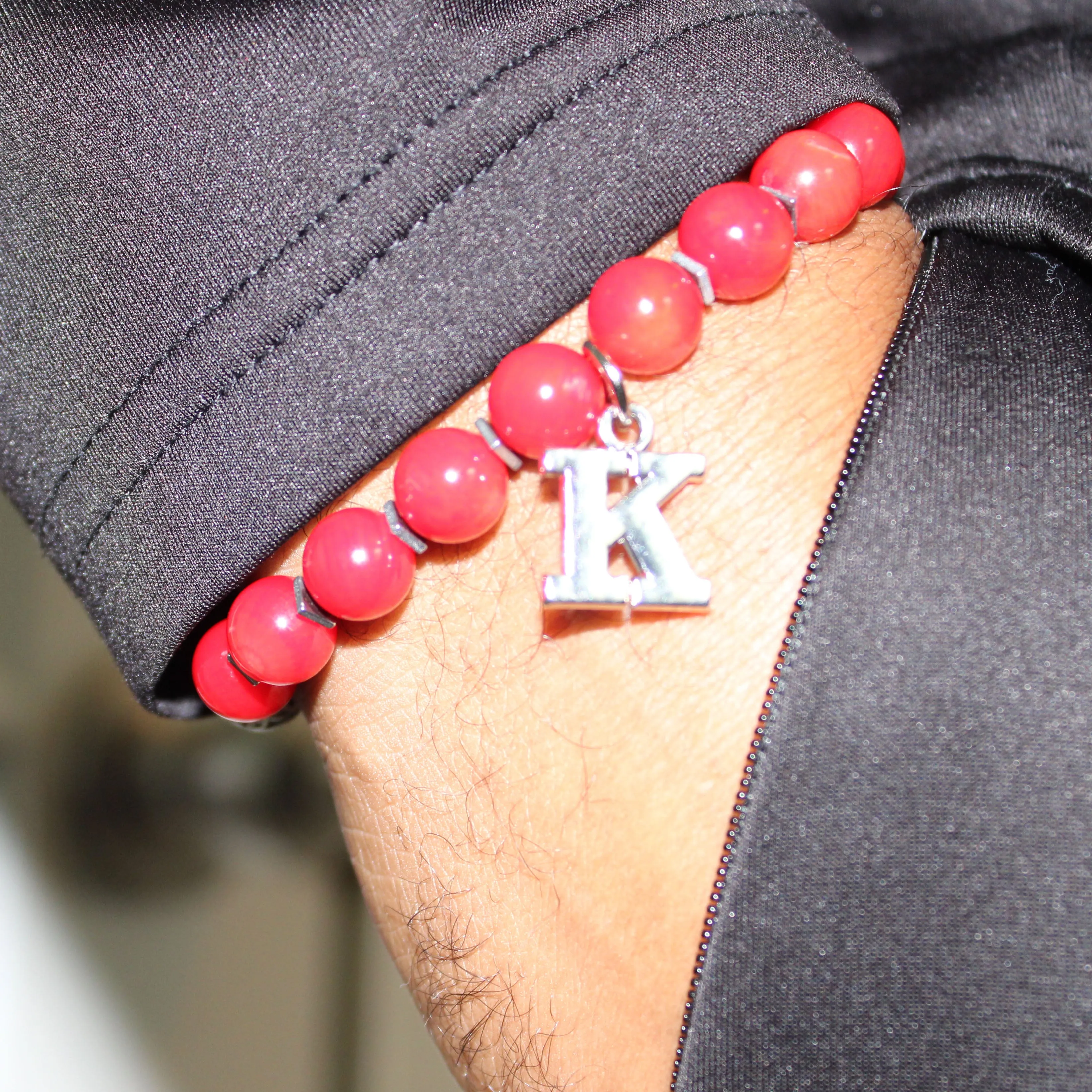 Kappa Man Greek Letter Bead Bracelet