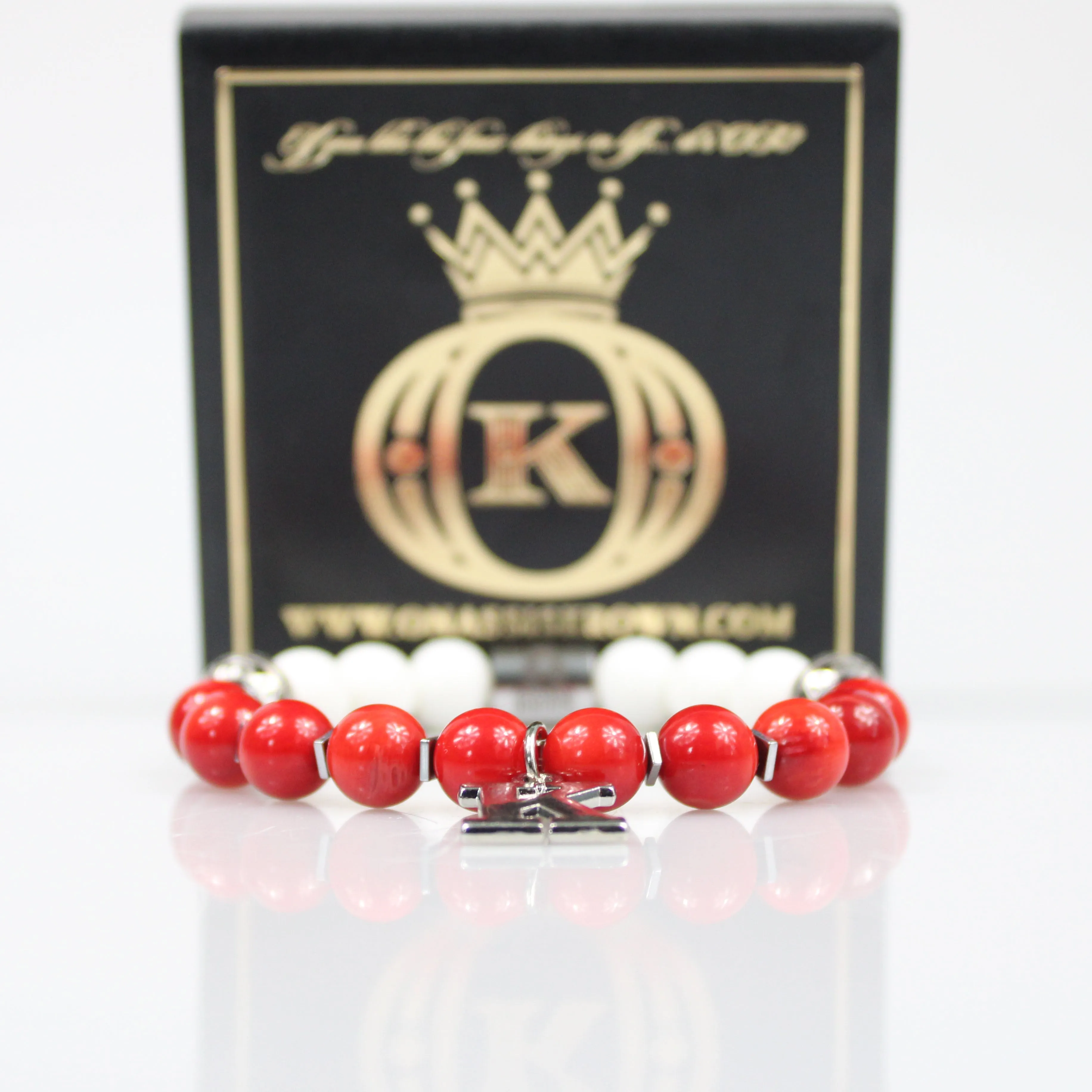 Kappa Man Greek Letter Bead Bracelet