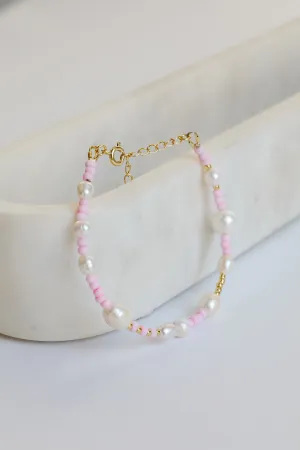 Kayla White Beaded Bracelet