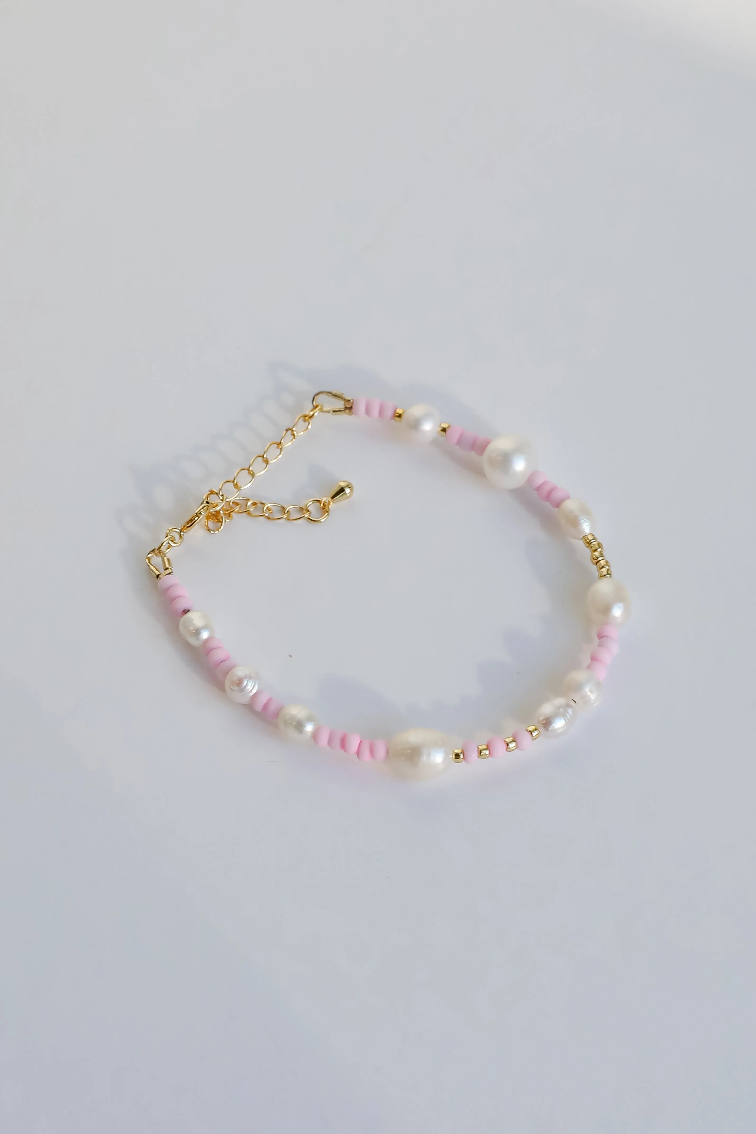 Kayla White Beaded Bracelet
