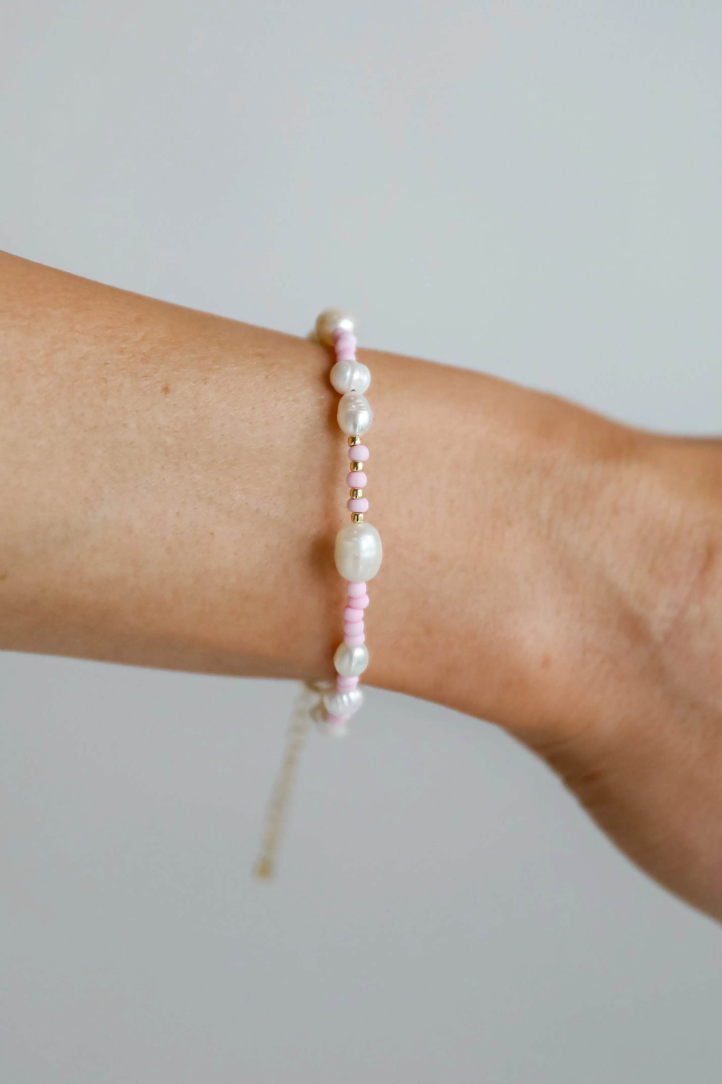 Kayla White Beaded Bracelet