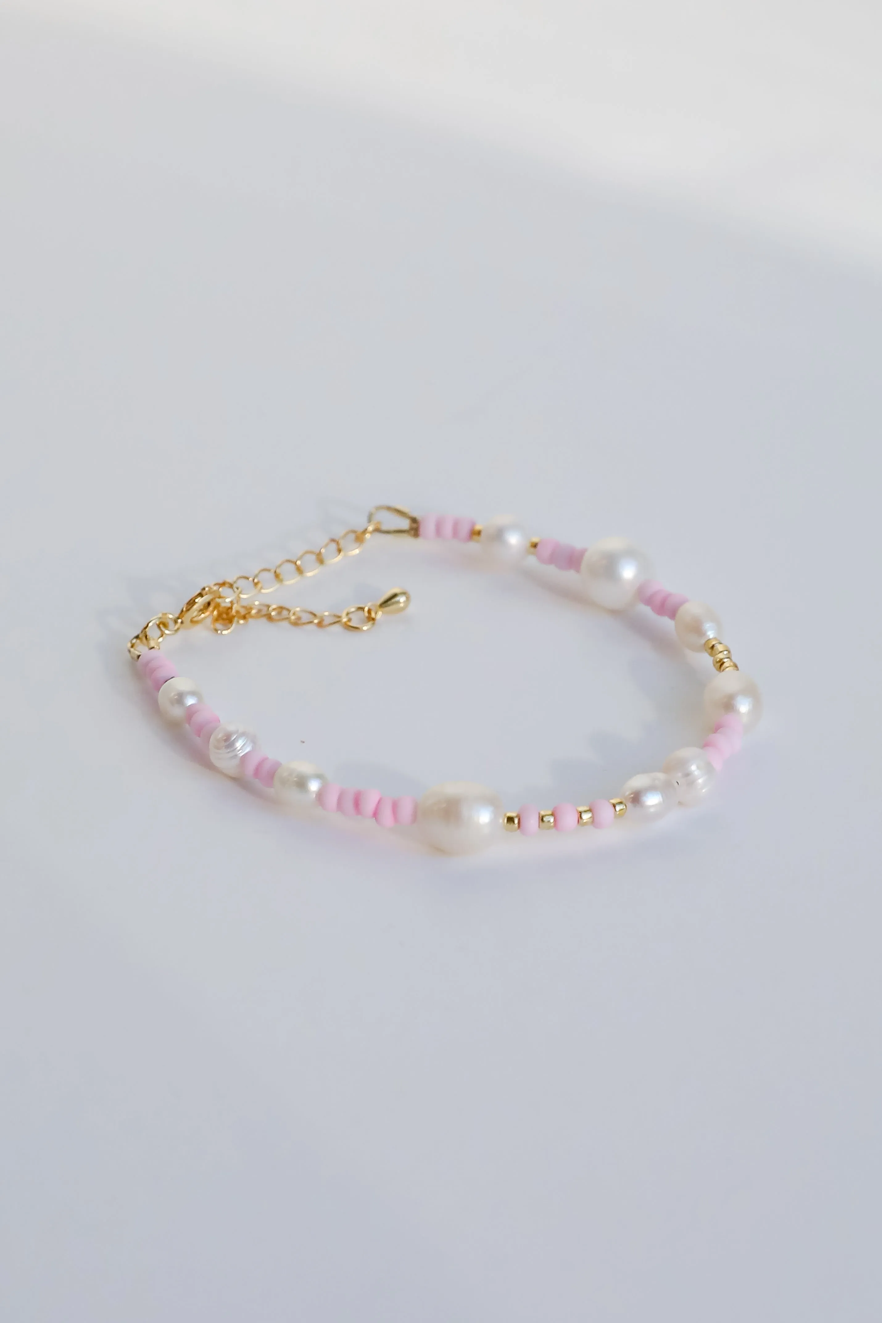 Kayla White Beaded Bracelet