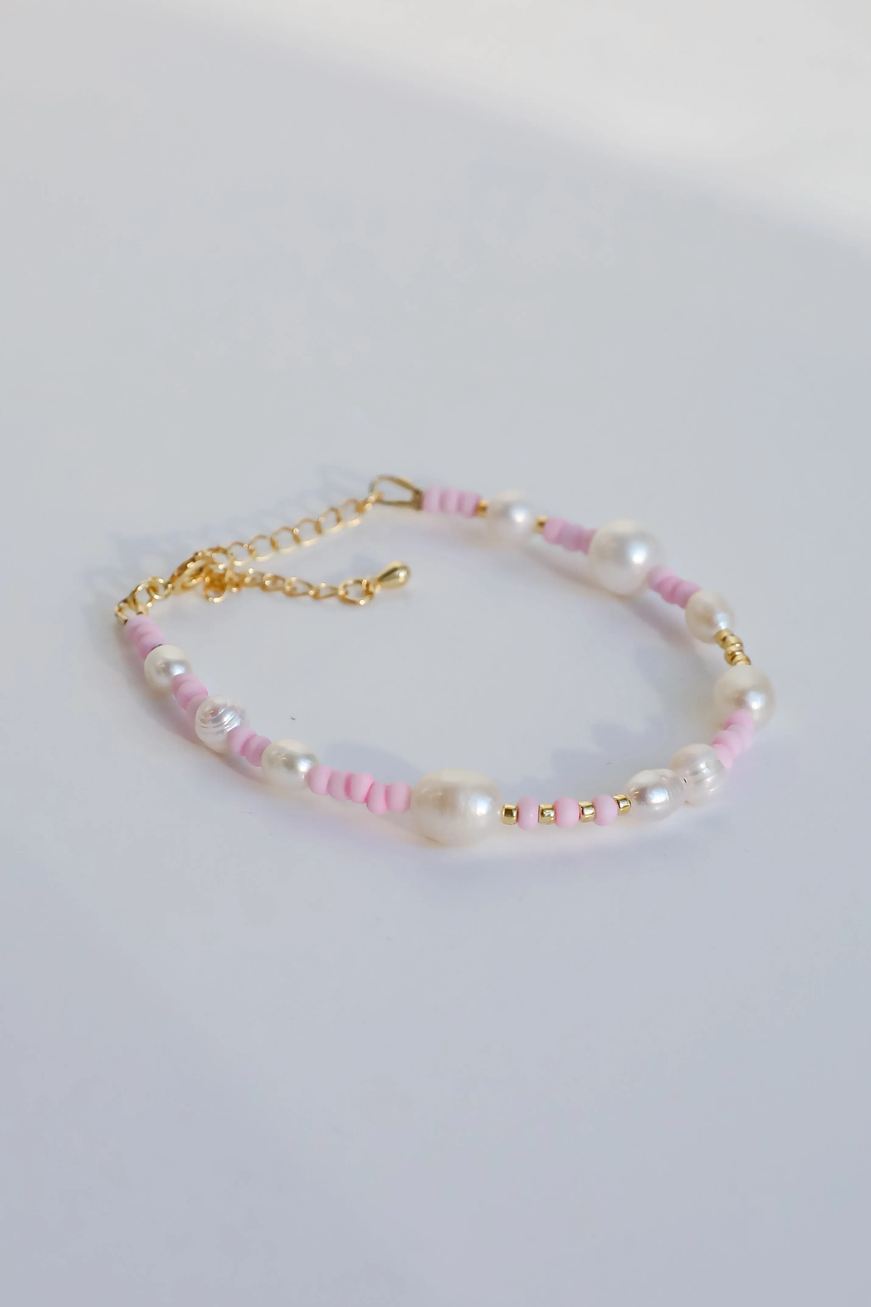 Kayla White Beaded Bracelet