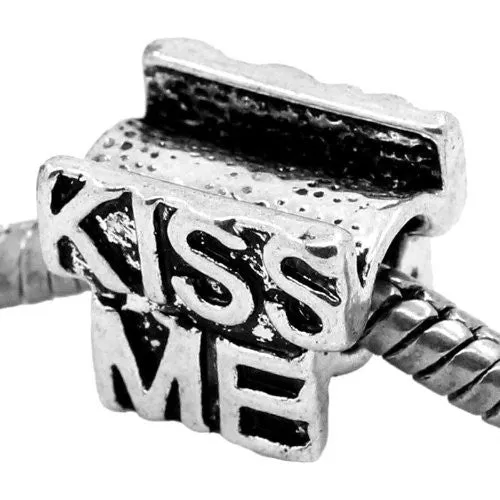 Kiss Me European Bead Compatible for Most European Snake Chain Bracelet