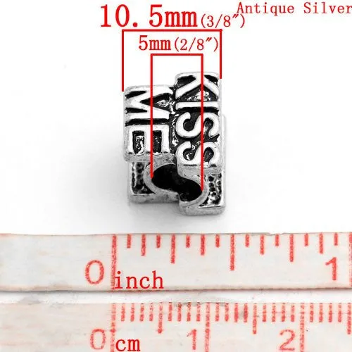 Kiss Me European Bead Compatible for Most European Snake Chain Bracelet