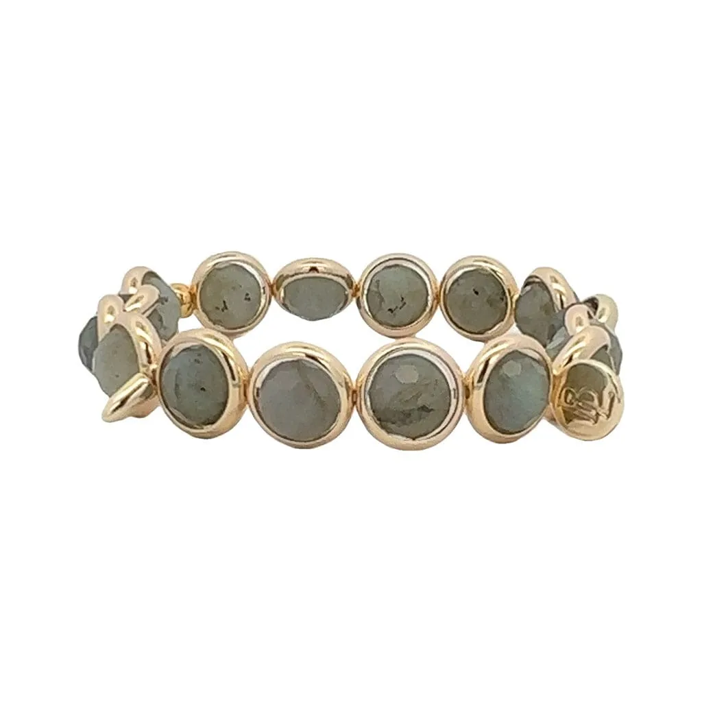 Labradorite Gemstone Bead Bracelet 8 mm