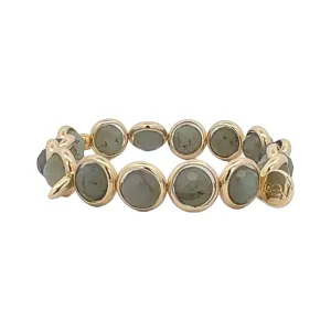 Labradorite Gemstone Bead Bracelet 8 mm