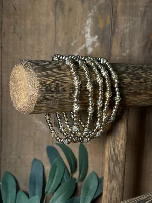 Large Swirl Accent & Small Gold Bead