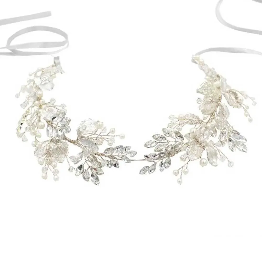 Leaf Rhinestones Heabdand Wedding