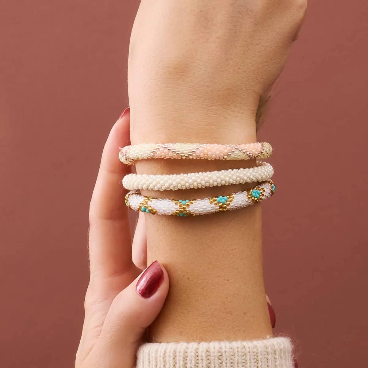 Light Beam | Himalayan Glass Bead Bracelet