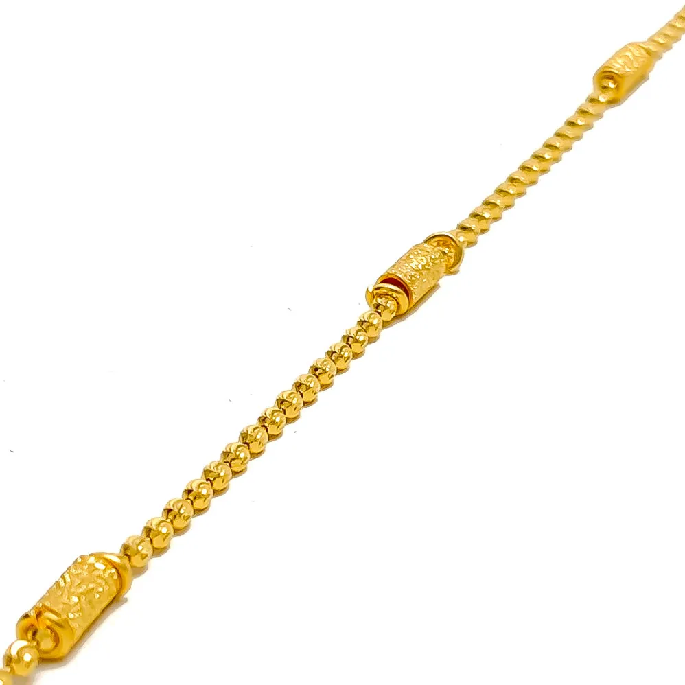 Lightweight Ethereal 22K Gold Bracelet